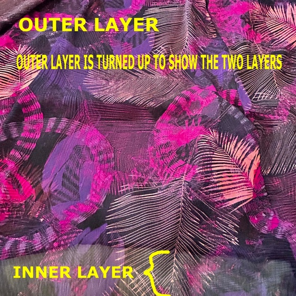 LAYERED MAXI SKIRT, DARK PURPLE MULTI (Purple, Pink, Cream, Black), SIZE 24, - Picture 6 of 10